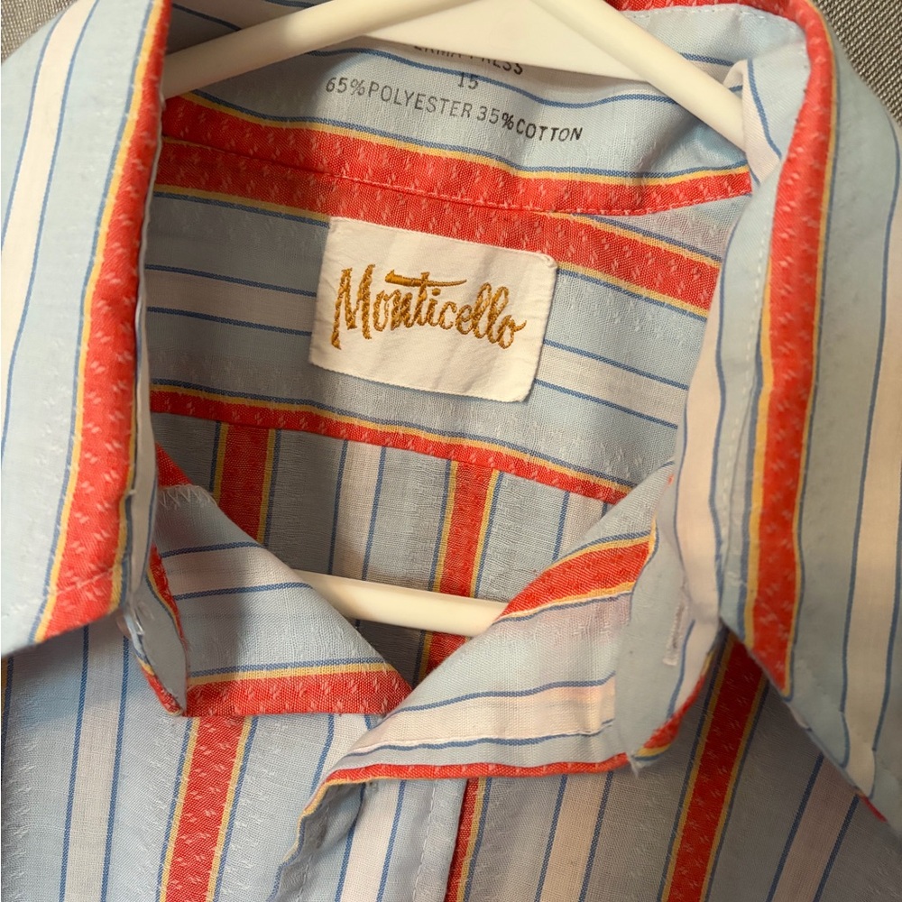 Vintage Men's Striped Shirt - Picture 3 of 6